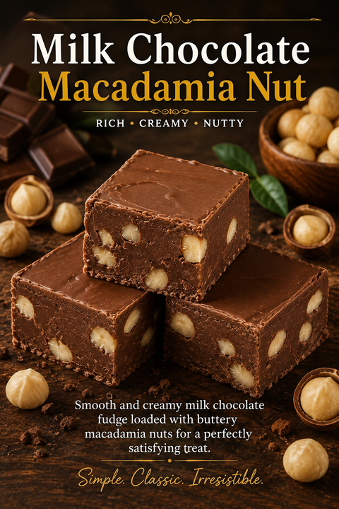 Milk Chocolate Macadamia Nut Fudge from The Fudge Pub